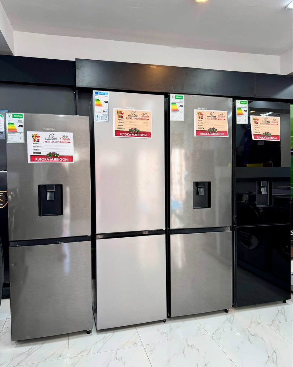 BarackStore_'s tweet image. Refrigerator Hisense OFFER 40%🎄🤶

🔺H370BMIB-WD
🔺Capacity: 263 LT
🔺Water dispenser 
🔺Kioo-Black
✅Tsh 1,198,000
———————————
H370BIT-WD
🔹Capacity: 263 LT
🔹water dispenser 
🔹Silver 
✅Tsh 980,000
————————————
▫️H350BTS
▫️Haina water dispenser 
▫️Capacity: 264 LT
▫️Silver…