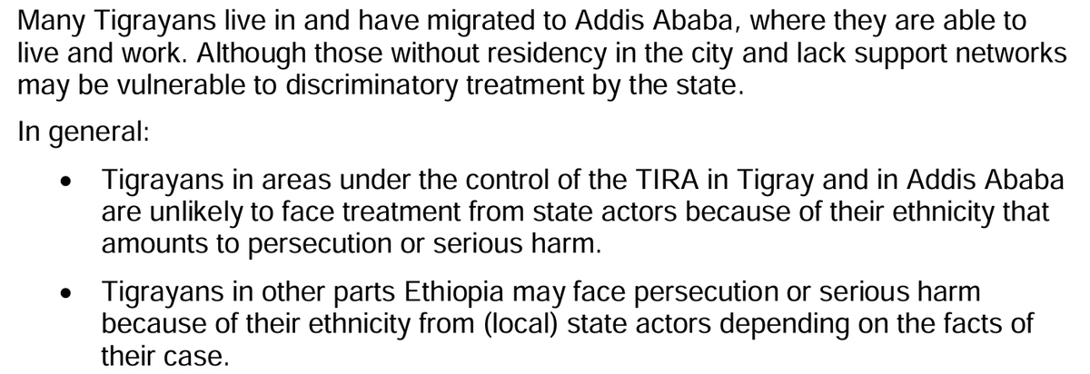 Sally_Keeble's tweet photo. An enduring legacy of the Tigray war with its hate speech and genocidal attacks: the UK Home Office finds Tigrayans may be unsafe in Ethiopia due to persecution because of their ethnicity https://t.co/JC71vOkBoc