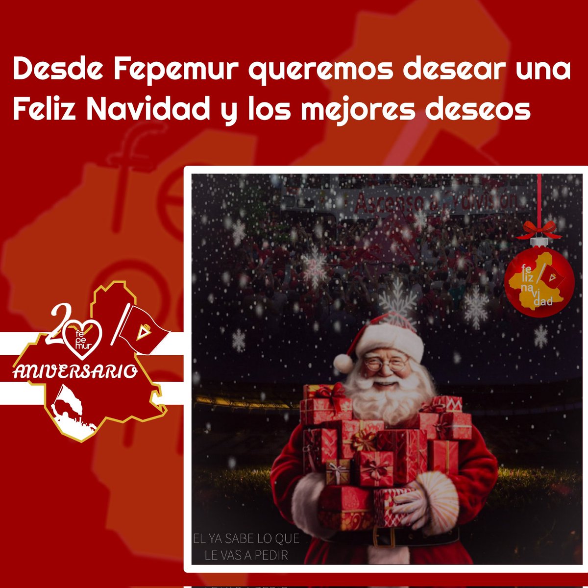 feperealmurcia's tweet photo. FELICES FIESTAS ❤️🤍