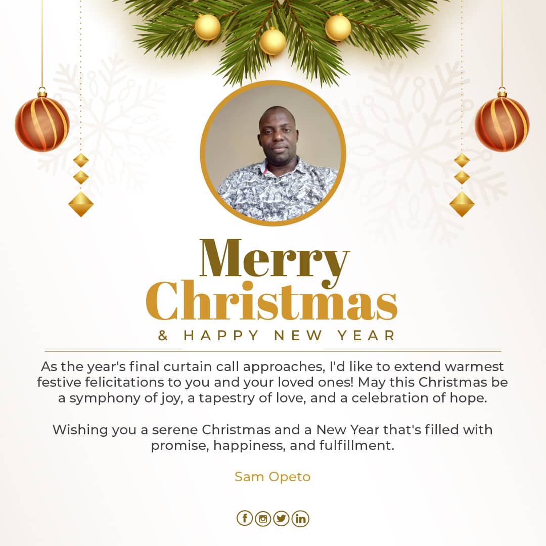 SamOpeto2's tweet image. Merry Christmas 🎄 And Happy New Year