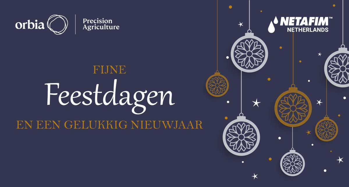 𝘍𝘪𝘫𝘯𝘦 𝘧𝘦𝘦𝘴𝘵𝘥𝘢𝘨𝘦𝘯 𝘦𝘯 𝘦𝘦𝘯 𝘨𝘦𝘭𝘶𝘬𝘬𝘪𝘨 𝘯𝘪𝘦𝘶𝘸𝘫𝘢𝘢𝘳!🎄✨ 
Het Netafim Netherlands team wenst jullie een warme en gezellige tijd vol mooie momenten. 💧🌟