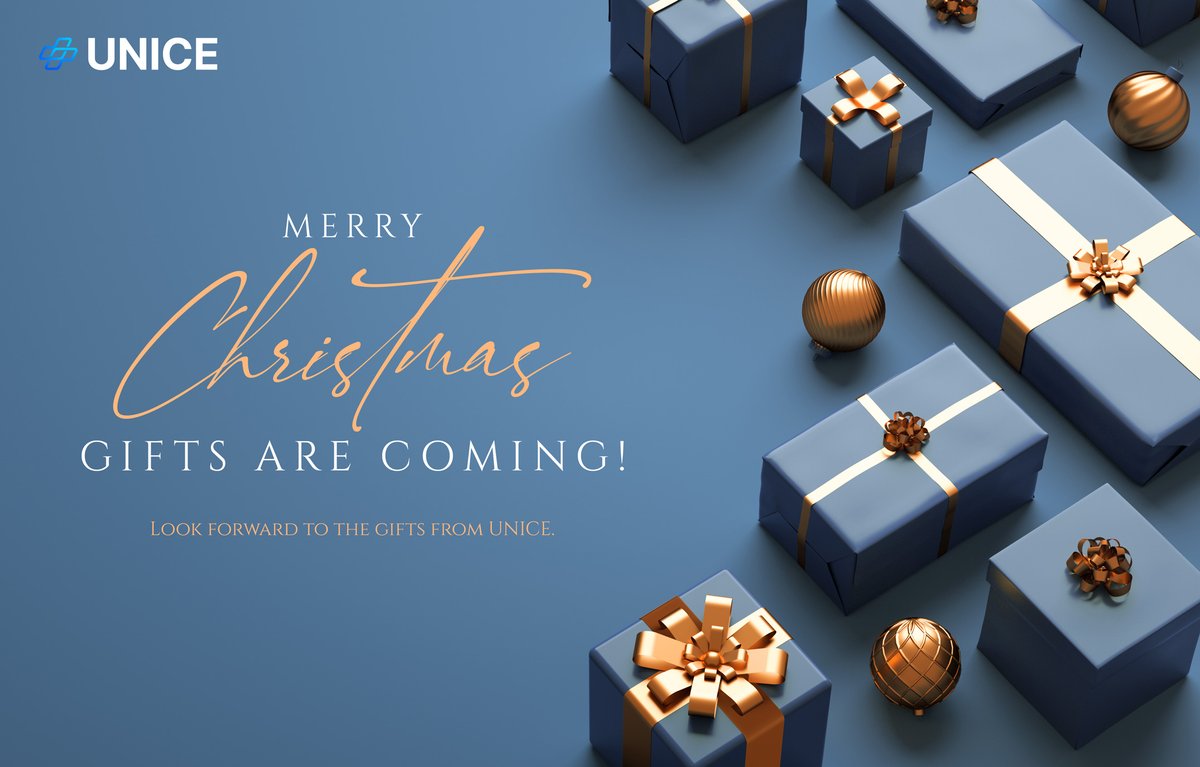 unicelab's tweet photo. ✨🎅 Tomorrow, UNICE's surprise gifts will be unveiled! 🎁🔗
Experience the joy of Christmas with blockchain. Stay excited! 🎄🚀
#UNICE #Blockchain #Christmas #GiftReveal #HolidaySurprise
