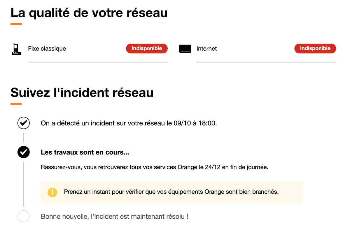 Gizmo_091's tweet image. @Orange_France @OrangePro @orange @Orange_conseil  A un moment donné faut arrêter de prendre les clients pour des cons ! Initialement le problème devait être corrigé le 04/12, puis le 04/12 ça devient 24/12, et aujourd'hui ? 🎆 ça passe à 07/01 !! #VotreFailliteSeraMeritée !!