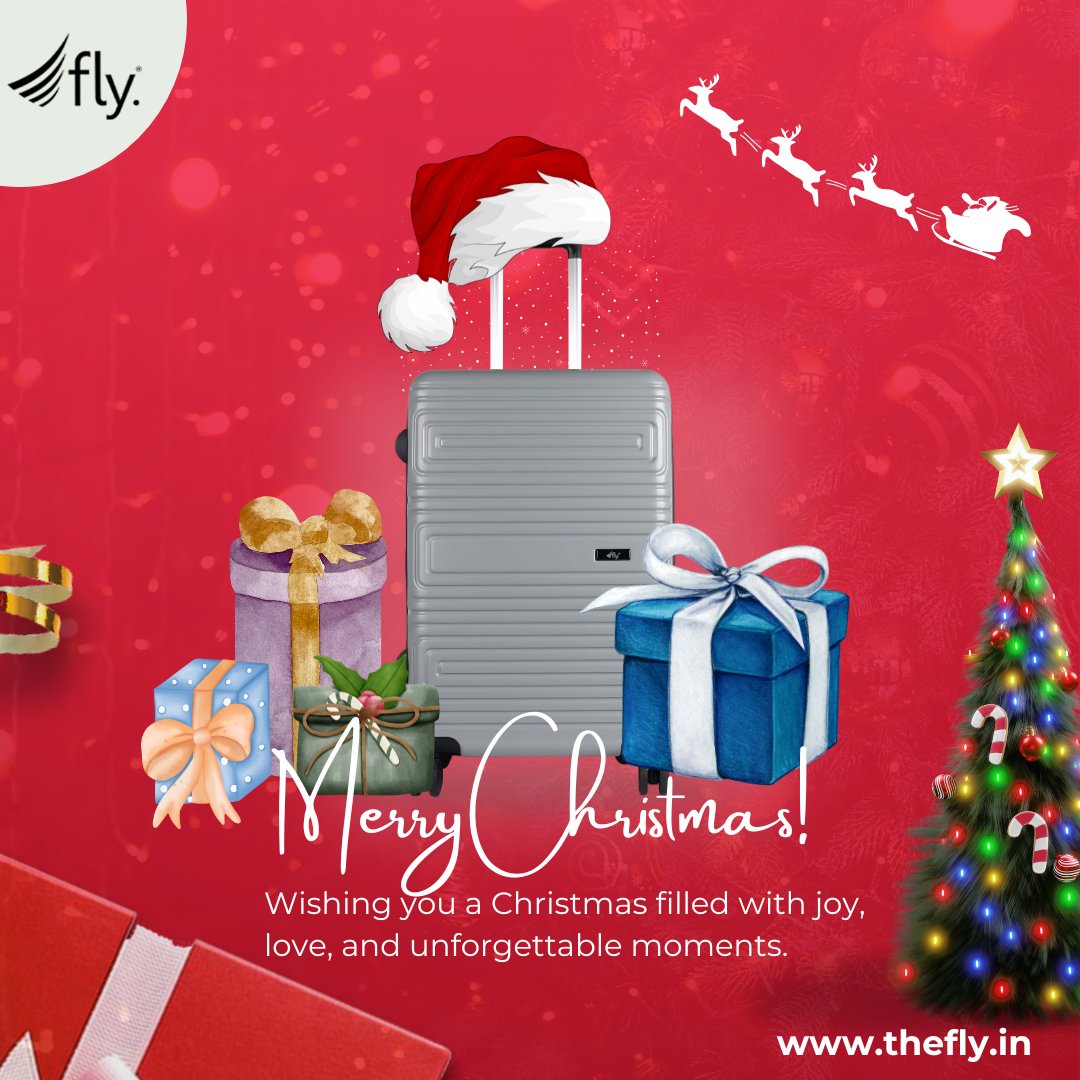 FlyLuggage's tweet photo. Make your Christmas travels stylish with Fly Luggage! Whether you're visiting loved ones or exploring new destinations, carry joy and style wherever you go. Wishing you a festive season filled with love, laughter, and unforgettable memories.โค๏ธ
#merrychristmas #flyindia https://t.co/rInm2Zs9sY