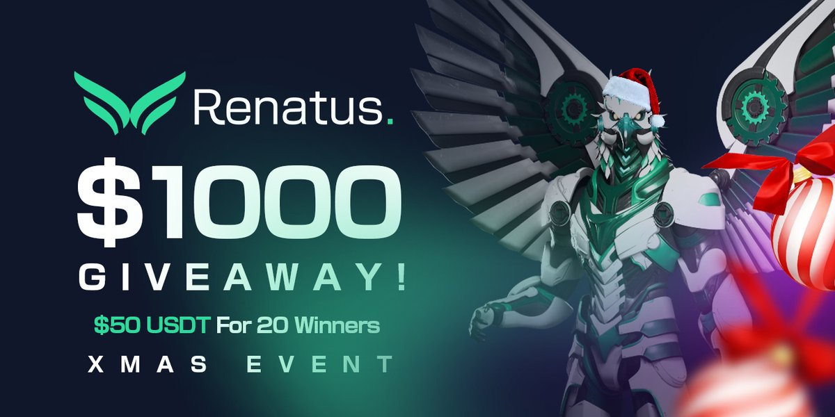 Renatus AI (@renatusai) on Twitter photo ๐This holiday season, Renatus AI partners with <a href="/taskonxyz/">TaskOn | Ultimate Web3 Community Growth Platform</a> for an epic celebration!
Be one of 20 winners sharing $1000 in our Xmas Giveaway!
Join us and shape the future of intelligent automation.
๐ฏParticipate now: rewards.taskon.xyz/quest/560813274
#AI ๐This holiday season, Renatus AI partners with <a href="/taskonxyz/">TaskOn | Ultimate Web3 Community Growth Platform</a> for an epic celebration!
Be one of 20 winners sharing $1000 in our Xmas Giveaway!
Join us and shape the future of intelligent automation.
๐ฏParticipate now: rewards.taskon.xyz/quest/560813274
#AI
