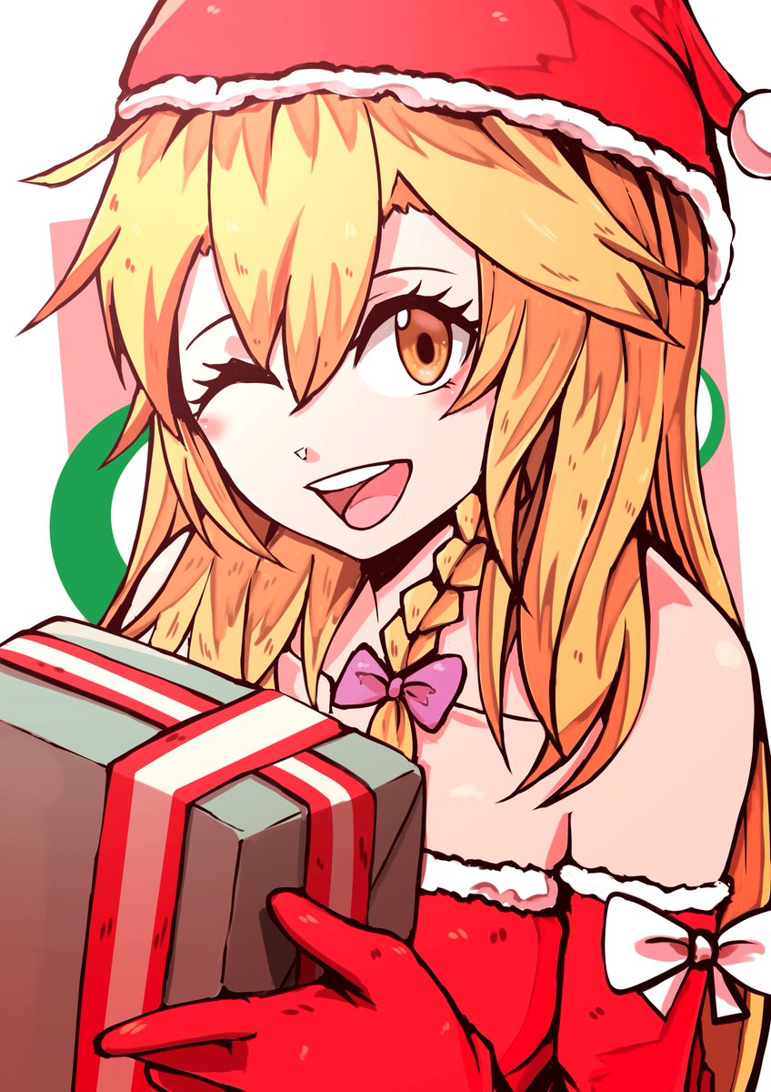 クリスマス仕様のRIちゃんを描いてみました。