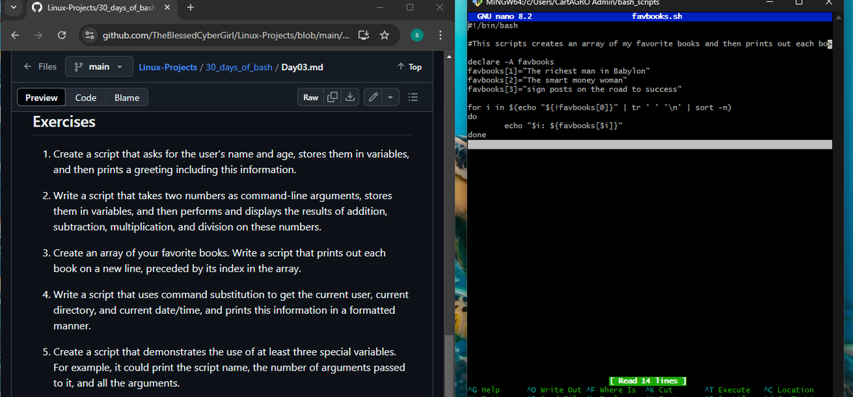 Ade_leyee's tweet image. Day 77 - 79
#100DaysOfBashScripting
@jay_hunts @segoslavia 
- Read news articles every day over the three days.

- Got confused about some concepts I had learned in Bash scripting, so I revisited Days 1 to 3 for clarity.