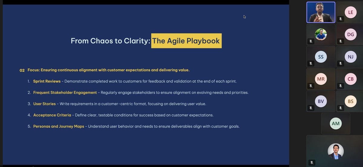FcodeLabsLive's tweet image. Thank you all for attending our virtual Agile Masterclass⚡led by Pamaljith Harshapriya - our Agile Expert at Fcode Labs. 

Stay tuned for the full video on YouTube.

Until next time! 😍

#FcodeLabs #AgileMasterclass #Productivity #ProductGrowth