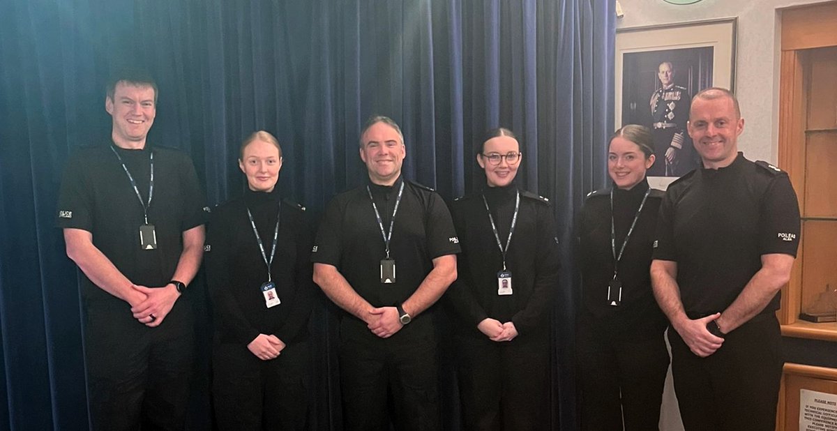Delighted to welcome a further 5 new Probationary Constables to Dumfries and Galloway yesterday, following successful completion of their initial training at the Scottish Police College. They will be deployed operationally across the Division as of today.