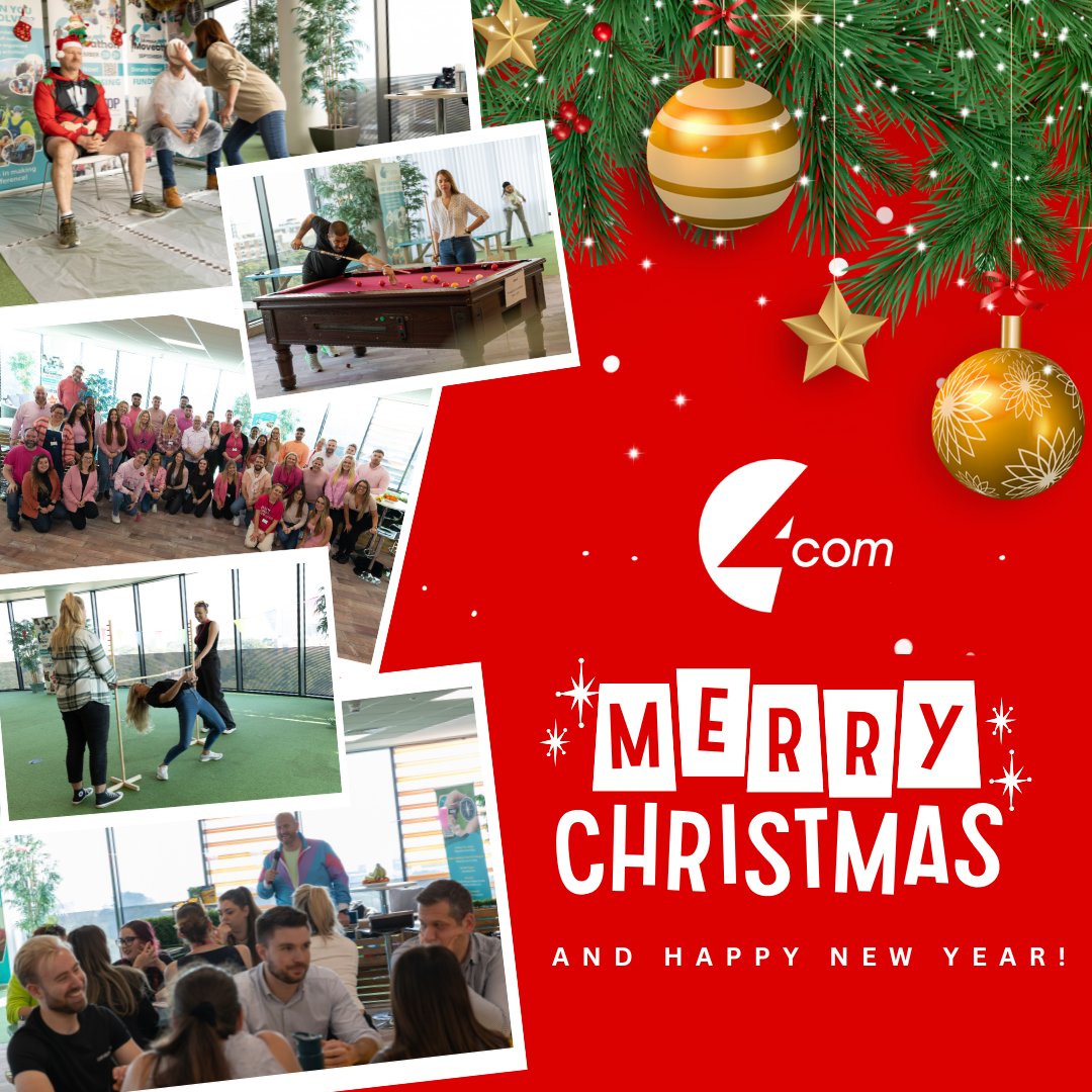 From all of us here at 4Com, we would like to wish you a very Merry Christmas and a Happy New Year! 🎄❤✨