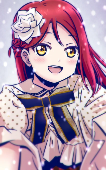 メリクリイブ 中の人ベースに描いた『ジングルベルがとまらない』ですこのお衣装可愛くて大好き～～～!!#lovelive #Aqours #MerryChristmas 