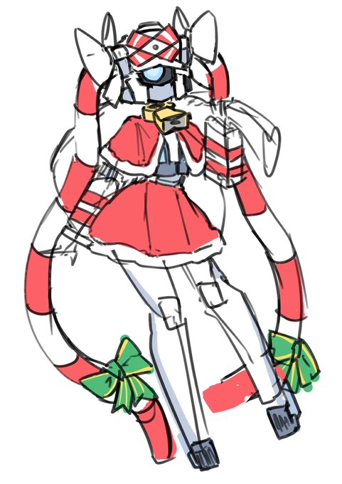 クリスマス仕様の踏切ちゃん🎅🎄🤍 