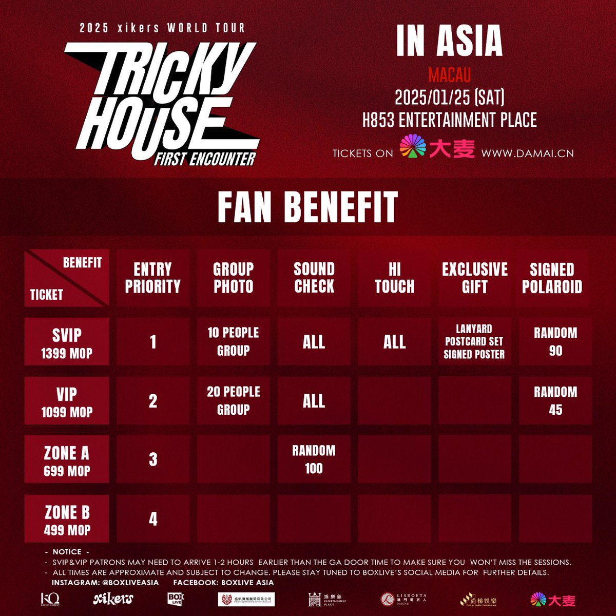 BoxLiveAsia's tweet image. Bringing '2025 xikers WORLD TOUR TRICKY HOUSE : FIRST ENCOUNTER IN ASIA'! @xikers_official

🗓️ 25 Jan 2025, Macau, H853 Entertainment Place
Tickets on sale on 27 Dec 2024 on damai.cn

#xikers #싸이커스
#xikers_WorldTour_TrickyHouse
#FIRST_ENCOUNTER_IN_ASIA