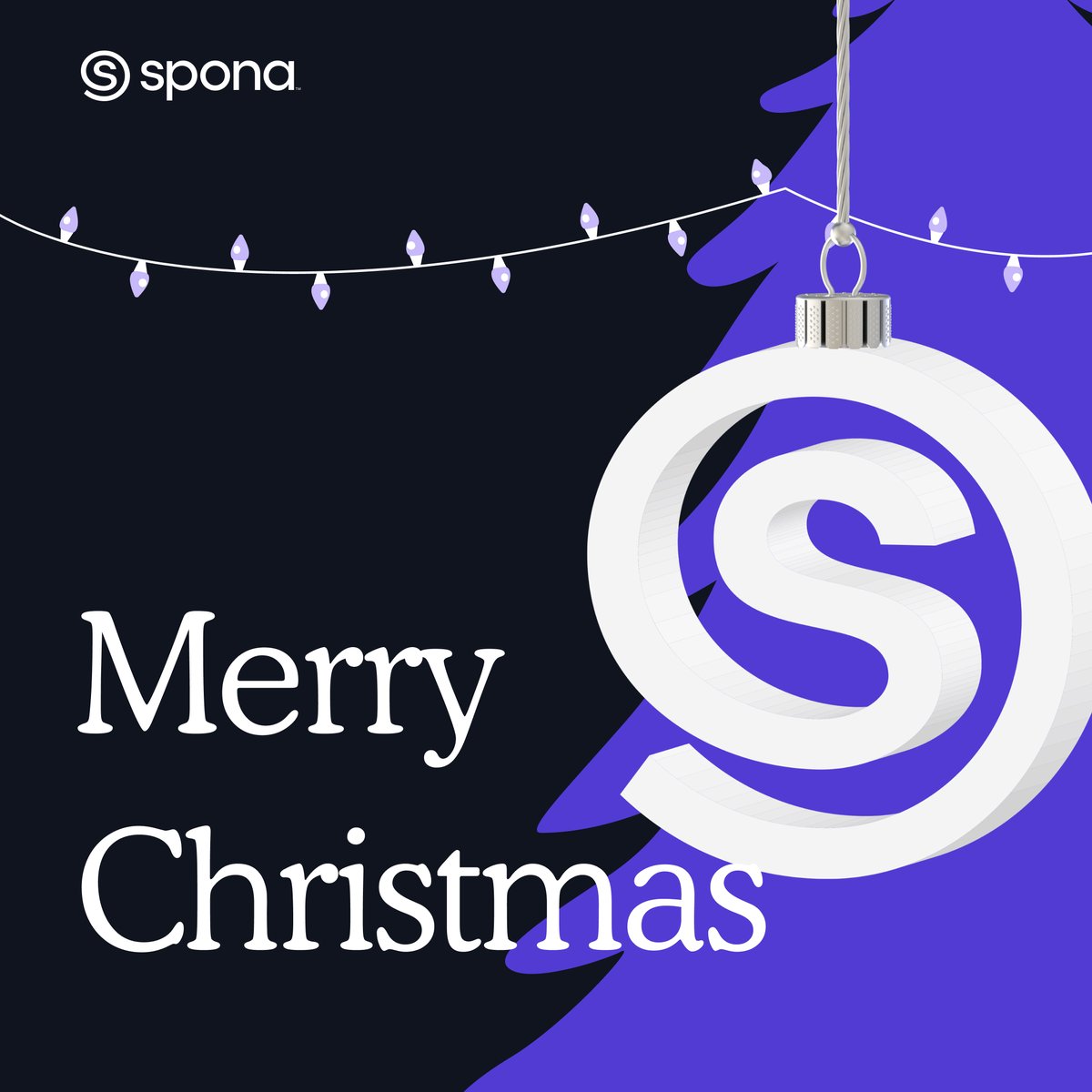 spona_global's tweet image. Merry Christmas from all of us at Spona. 🎄