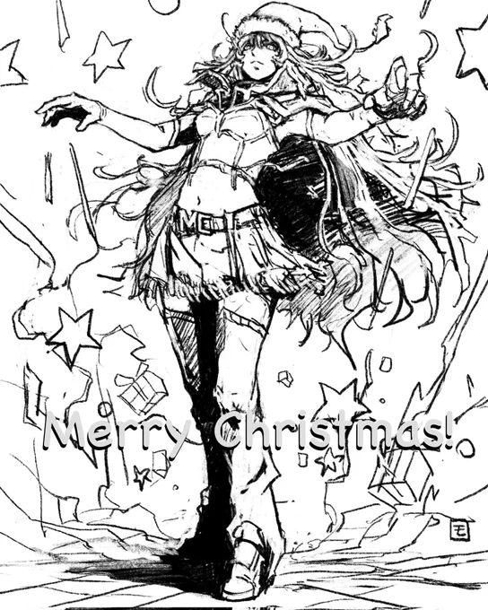 メリークリスマス!
描けてない… 
