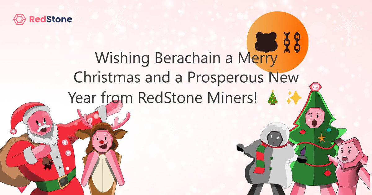 keramsky_'s tweet photo. @berachain Wishing @berachain  a Merry Christmas and a Prosperous New Year from RedStone Miners! 🎄✨

@redstone_defi https://t.co/8h6ofwIDUG