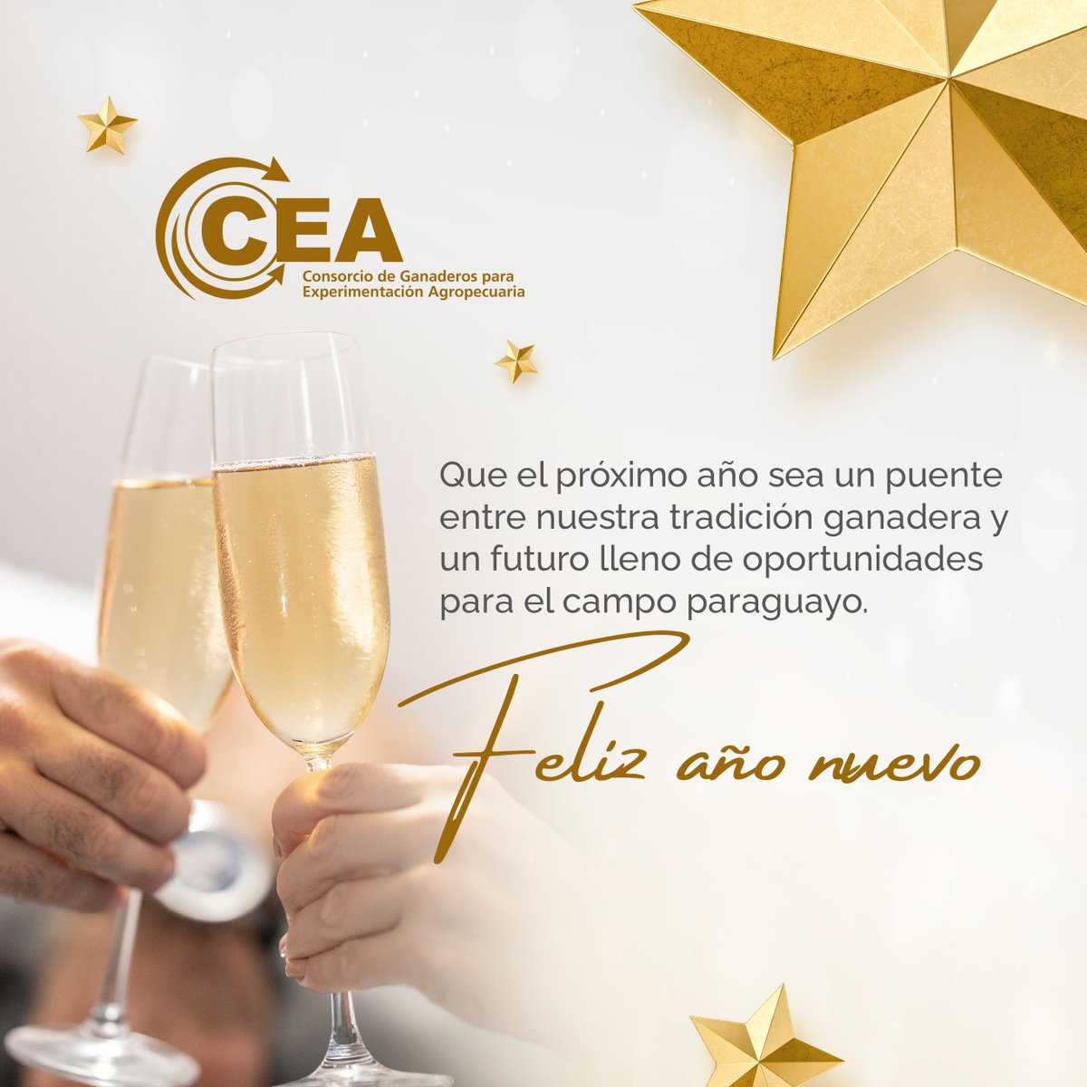 ¡Brindemos por un 2025 lleno de oportunidades!
Agradecemos a todos los que forman parte de esta gran familia ganadera por su esfuerzo, dedicación y compromiso con nuestro país. ¡Sigamos creciendo juntos!
Les deseamos un próspero Año Nuevo lleno de éxito y prosperidad.