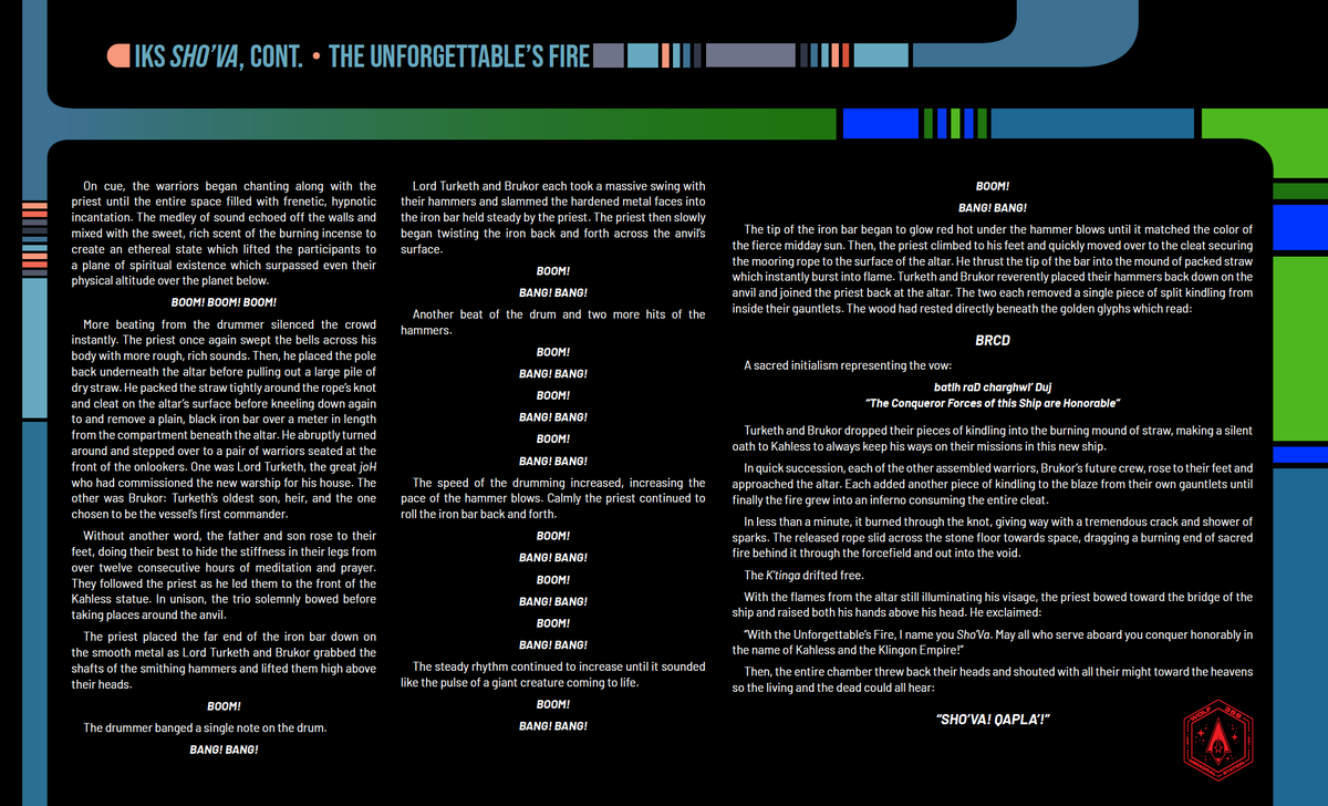 Well it the last #TrekTuesday before Christmas, so it seems only fitting for todays #FightingShipsOfWolf359 we have something green, covered with sparkly lights and captained by a Jolly Fat Klingon. Written by <a href="/StarfleetHist/">Starfleet Academy Department of History</a>  with Art by Bill Krause and @crwlls