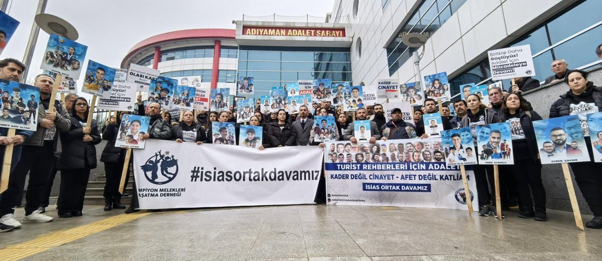 Adıyaman’da 6 Şubat depremleri sırasında yıkılan ve 72 kişiye mezar olan Grand İsias Otel davasının karar duruşması bugün gerçekleşiyor.

Kalbim, Adıyaman’da yaşanan büyük acının ardından İsias Otel davasında adalet arayan ailelerin yanında. Adalet, sadece mağdurlara teselli
