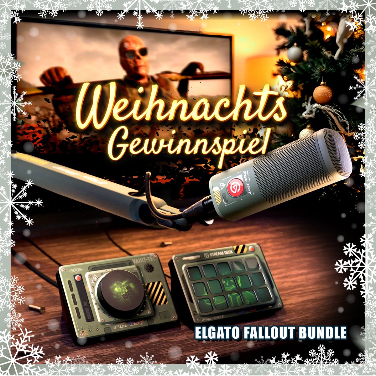 Ihr könnt im nächsten Jahr in #Fallout76 zum Ghul werden. Aber nicht nur ihr könnt euch verändern, sondern auch euer Set-Up. Dafür haben wir ein tolles Gewinnspiel mit @elgato_de auf die Beine gestellt und wünschen euch besinnliche Festtage.

RT+Follow für die Teilnahme!