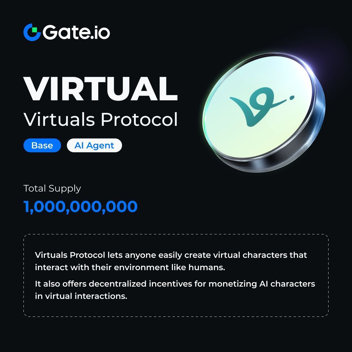 🔥 @virtuals_io is now live on https://t.co/8kWqgEeplL! Trade now 👉  https://t.co/CEzqgDs0Gj Learn more about #VIRTUAL ⬇️