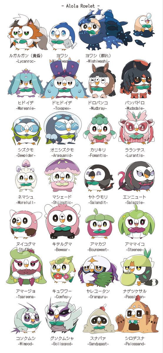 amonilust's tweet image. アローラ地方のポケモン描きました！ 

(大嘘)