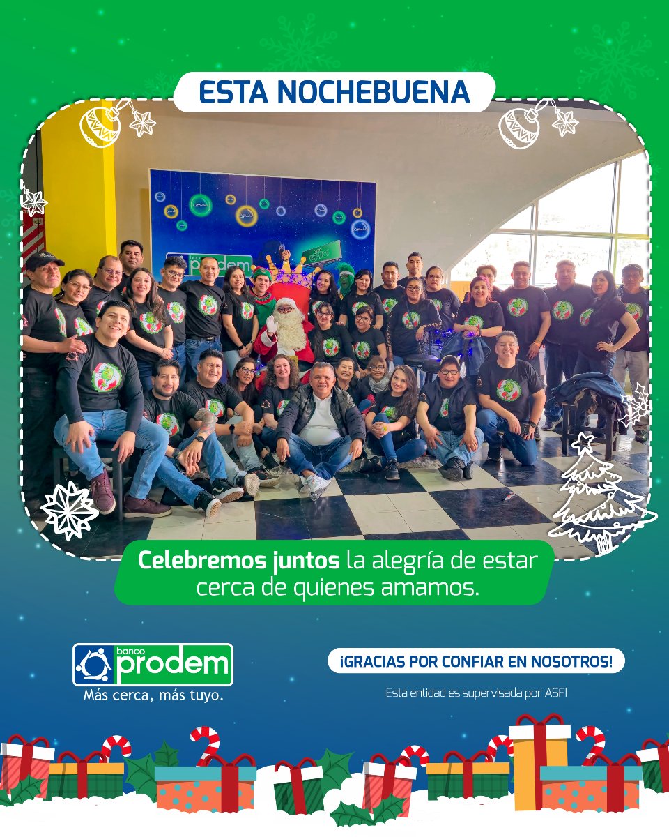En esta #NocheBuena, agradecemos por compartir juntos otro año lleno de sueños y logros. 🎄💚
Que la paz y la unión llenen tu hogar esta noche mágica. ¡Feliz Nochebuena!
