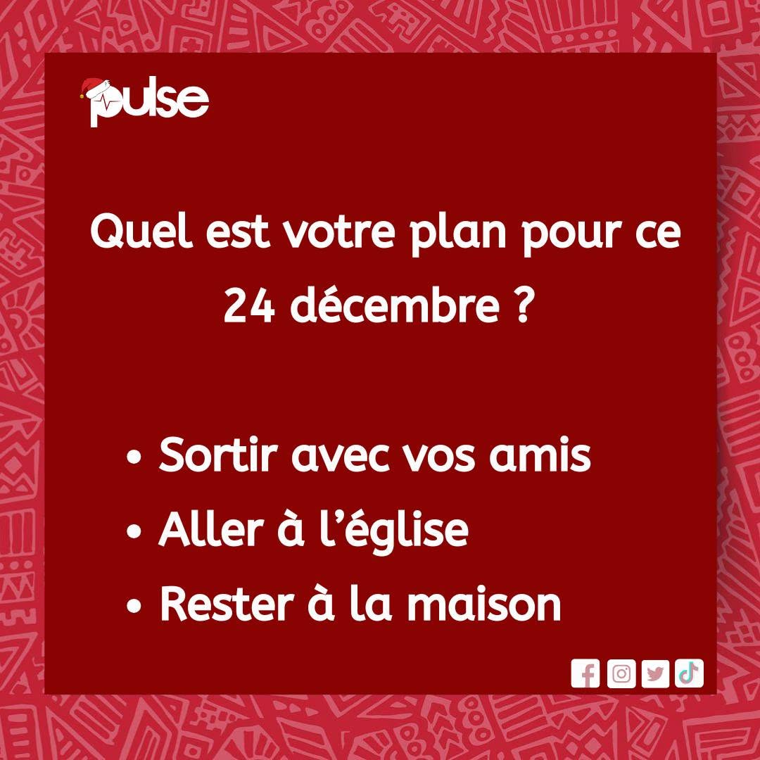 Qu'avez-vous prévu pour ce 24 décembre ? 🤔

#PulseAsks
