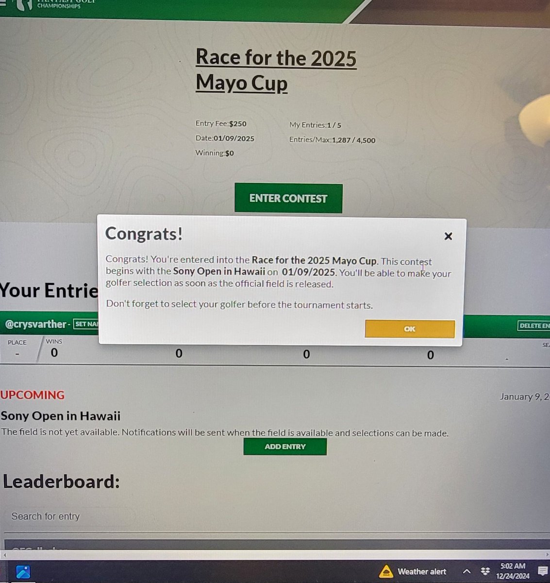 FootballNuke's tweet image. Picked up my first entry for the Mayo Cup, @ThePME . Best golf OAD of the year. LFG!!!