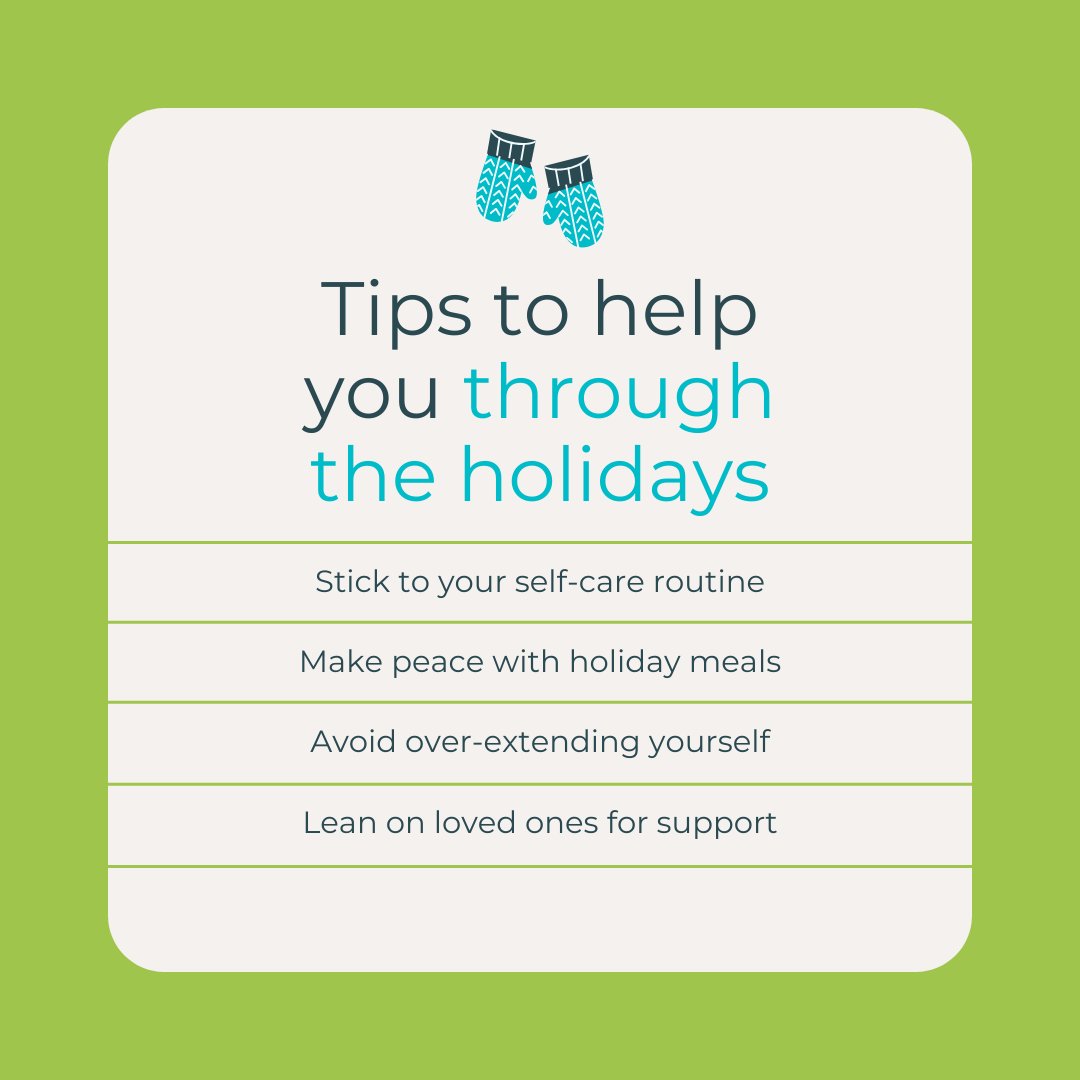 Let’s mentally prepare ourselves for the stress and overwhelm the holidays may bring by developing healthy behaviors and traditions that are worth keeping year-round to help boost our health and happiness. ❄️