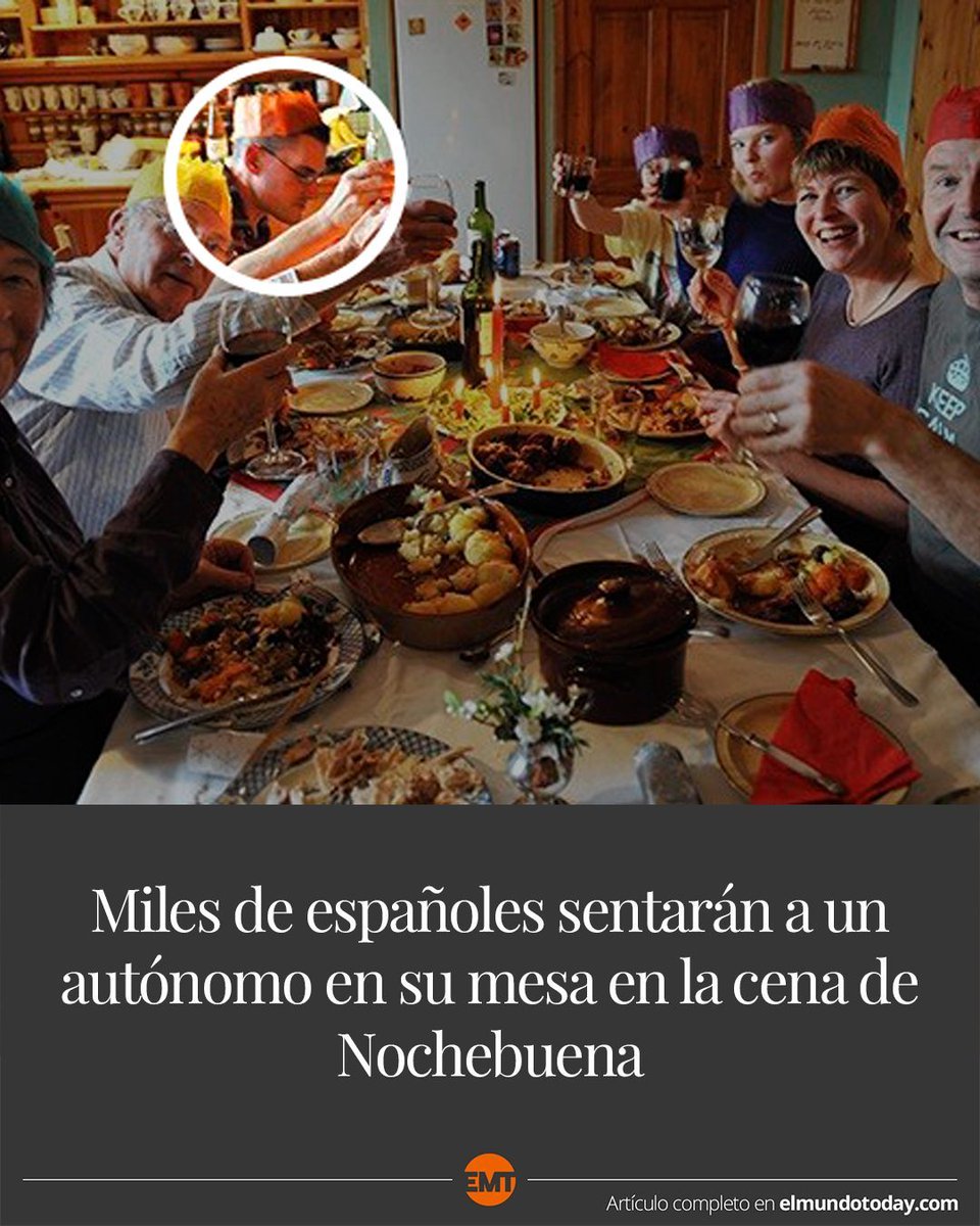 Miles de españoles sentarán a un autónomo en su mesa en la cena de Nochebuena  elmundotoday.com/2015/12/miles-…
