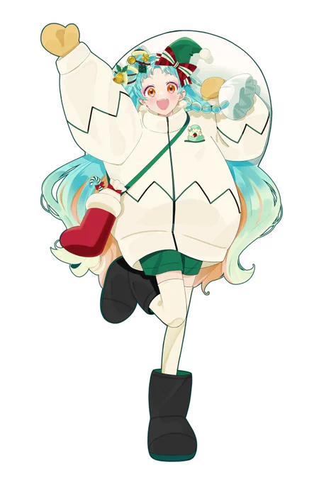 ハッピーホリデーなたまごフリースパリンちゃん完成! #パリンの自由帳 