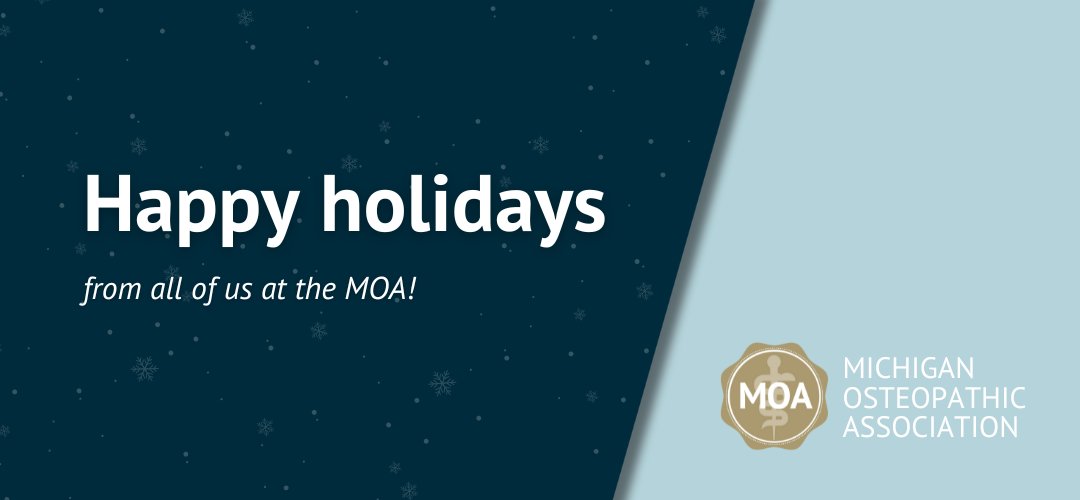 As another year comes to an end, we're reflecting on the amazing work that osteopathic doctors do for their patients and communities every day. Wishing all of you a holiday season filled with health, happiness and love!