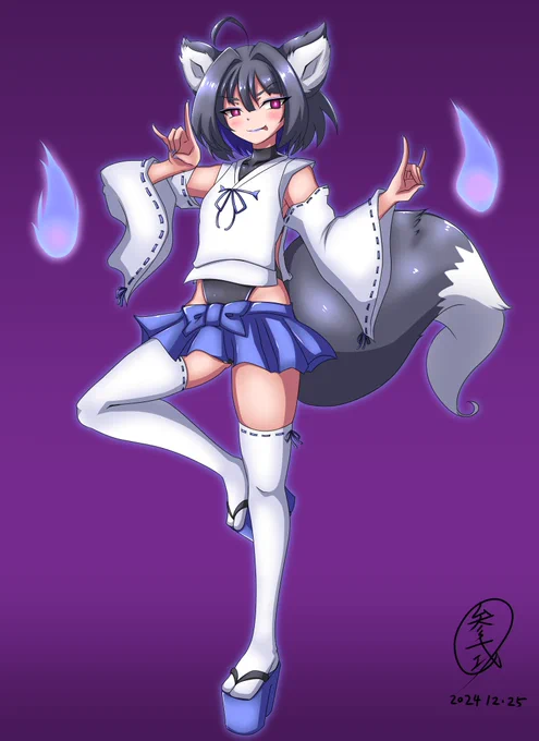 へい、一時間オーバーかつ5種類も描けなかったが泉さんとこの妖狐椿くん描いたよ表情も最低限だがこれで勘弁してくれ 