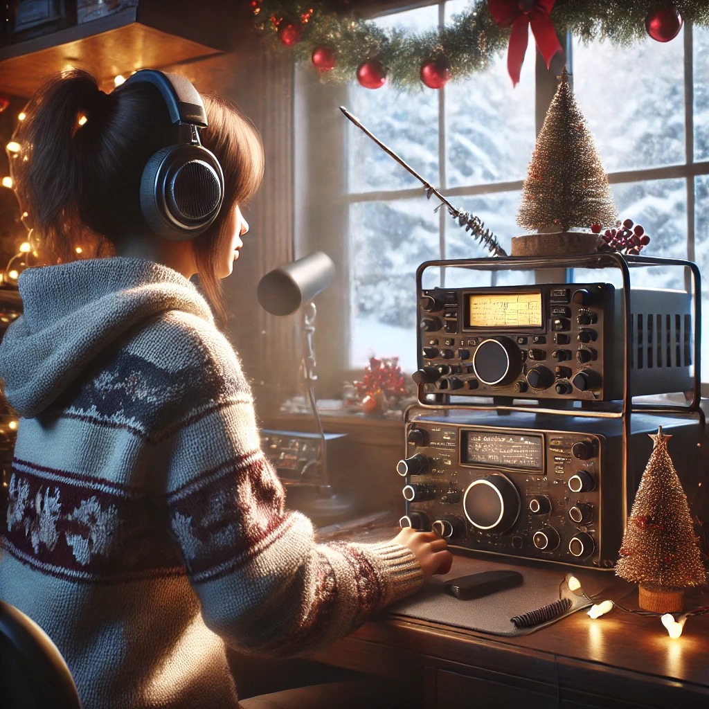 FUNKBOX_'s tweet image. Merry Christmas 🎄Happy Holidays to all our #FUNKBOX friends !
This is how AI ​​imagines our #Christmas2024 winter #hamradio station 😉