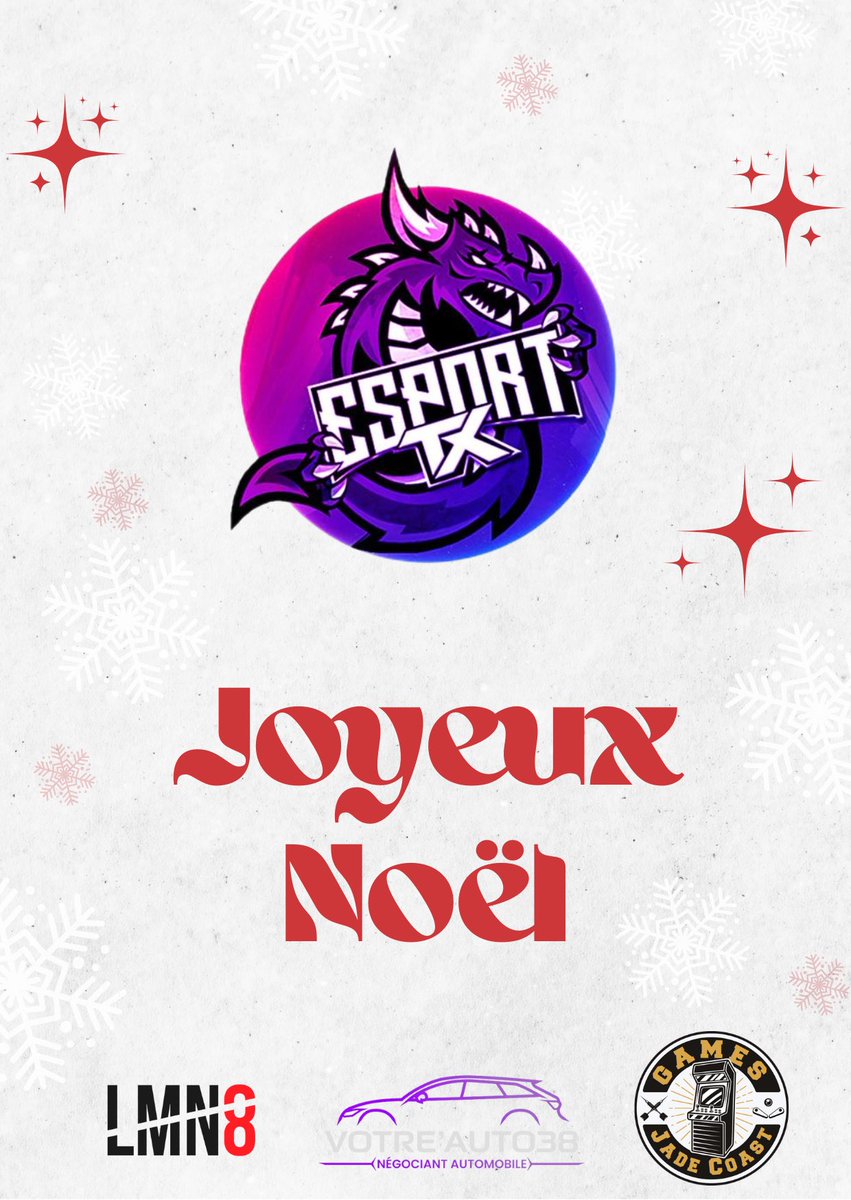 🎄✨ Joyeux Noël à tous ! 🎅
🎮 Toute la TX-Esport vous souhaite un Noël rempli de bonheur, de belles victoires et de moments inoubliables avec vos proches. 🏆❤️
Merci de faire partie de cette belle aventure avec nous. 🎁 
#TXEsport #Noël #Esport #LAN #TXWIN #Victory