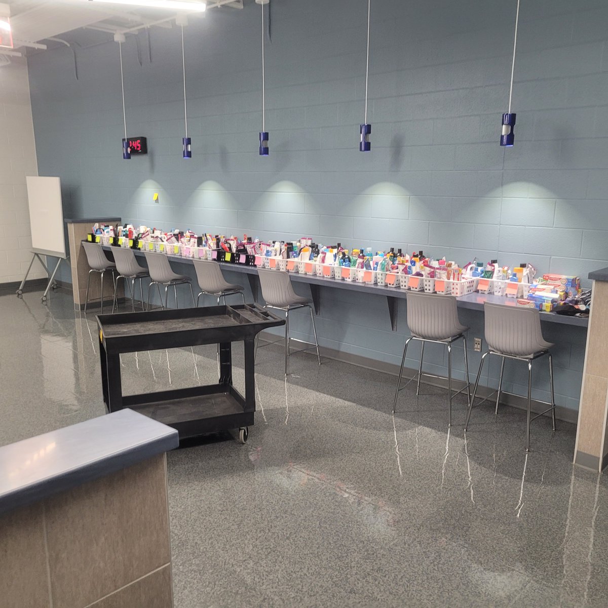 Our Russell County High School ABA students came together to make the holidays brighter for the 99 residents at Fair Oaks Health and Rehabilitation! They prepared a shower caddy packed with essentials for each resident. #uswepproject