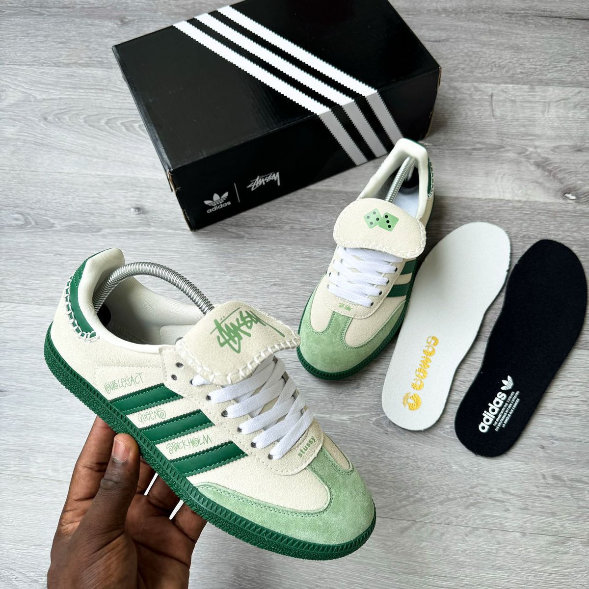 adidas gazelle silver green womens Adidas Samba Trainers / Sneakers / Shoes Vintage UK Adult Mans Mens Si   Emerald Isle Sports