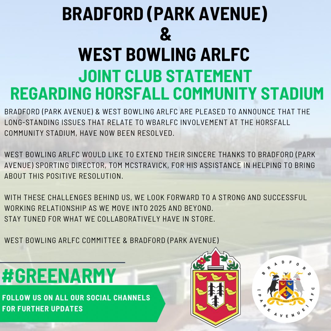 West Bowling ARLFC tweet media
