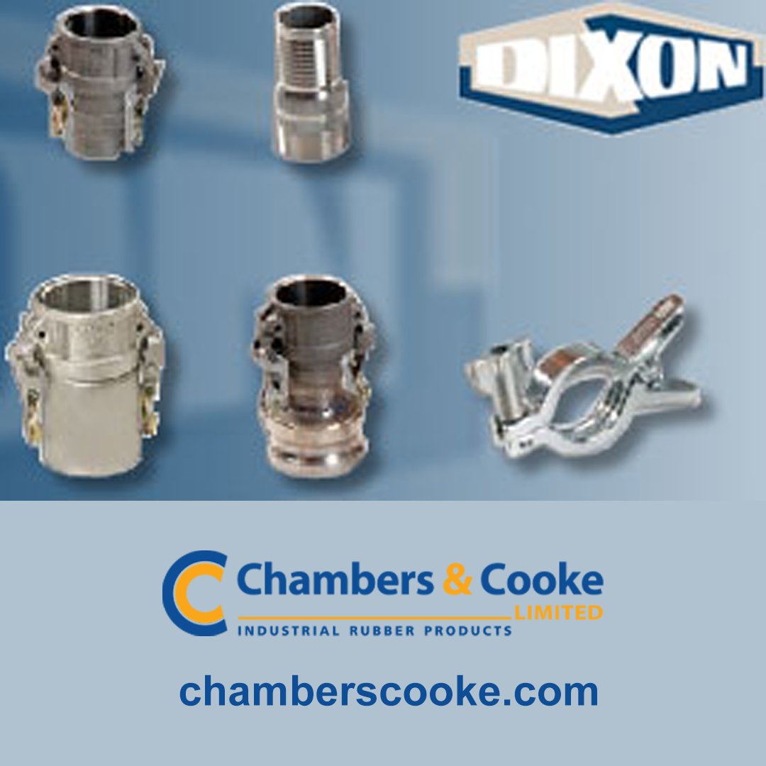 chamberscooke1's tweet image. Industrial Hose Accessories by Dixon:
Cam &amp;amp; Groove couplings
Air King &amp;amp; Dix-Lock couplers
Shank-style (IPT/GHT)
Hose clamps (Oetiker, T-bolt, Bandit &amp;amp; more)
Pipe fittings, valves, strainers, menders, nozzles, adaptors &amp;amp; more.
Quality you can trust! #HoseSolutions #Dixon