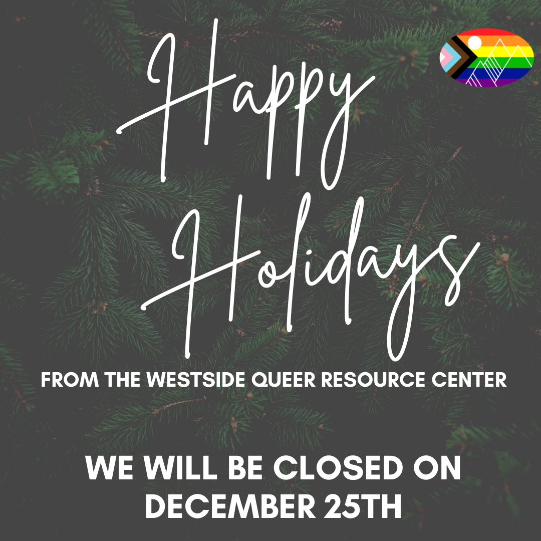 WestsideQRC's tweet photo. ✨❄️No matter what you celebrate, we wish you a Happy Holidays ❄️✨
We hope you have a holiday season filled with love, cheer, and community.
Our office will be CLOSED tomorrow, December 25th but will resume office hours on Monday, December 30th https://t.co/gDjNLIh86A