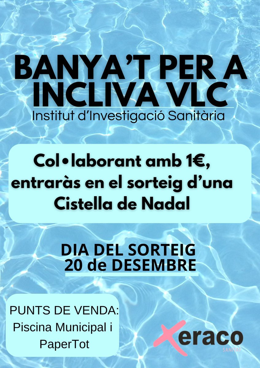 arubioe's tweet photo. Moltes gràcies al @ajuntamentxeraco per ajudar a promoure aquesta  1a. Rifa solidària a beneficio del @incliva_iis para colaborar con la investigación del CMMTN @LasTriples https://t.co/lbeXzQTvFQ