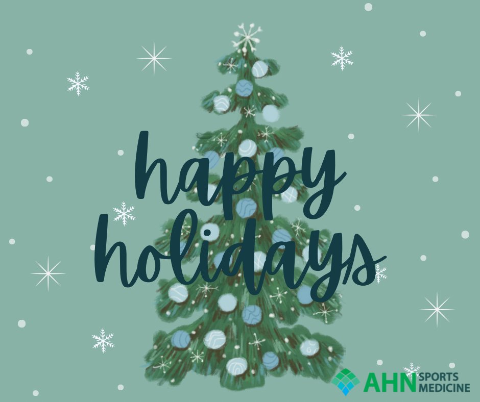 Happy Holidays from all of us at AHN Sports Medicine and Performance! We hope you have a safe and wonderful holiday season ✨
