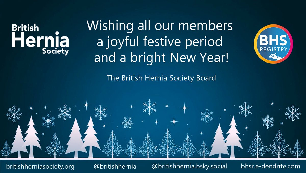We would like to wish all our members and #hernia friends a joyful and peaceful festive season.