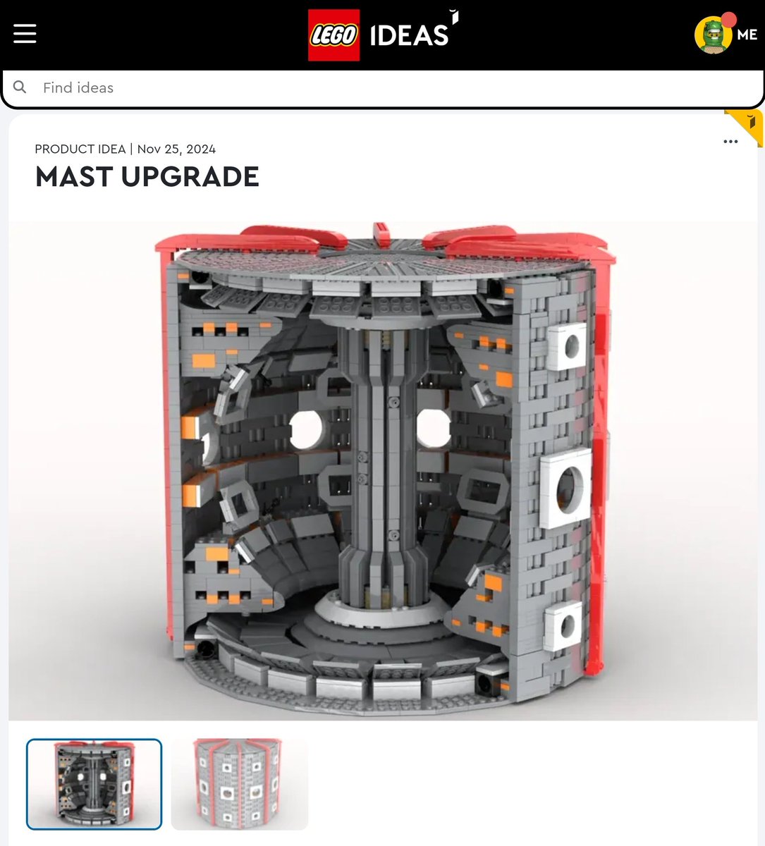 Hey #Fusion!

Many of us have seen a #LEGO model of <a href="/iterorg/">ITER</a>. Let's support MAST Upgrade #tokamak on the LEGO Ideas website: ideas.lego.com/s/p:80e49eb966….

<a href="/LEGO_Group/">LEGO</a>, #FusionEnergy is the next frontier for humanity. There must be a LEGO set for us!