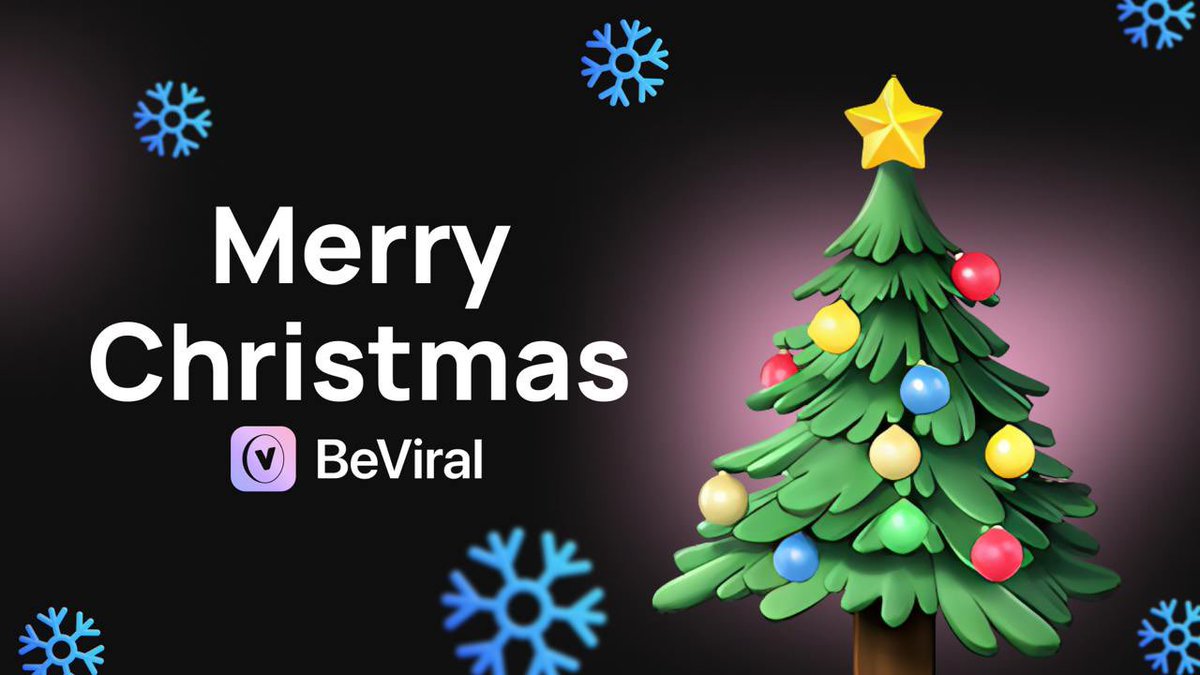 Merry Christmas from BeViral! 🎄

As we celebrate this joyful season, we want to extend our warmest wishes to all of you. 

Your support has been invaluable to us, and we are grateful to have such a wonderful community!

#MerryChristmas #Christmas
