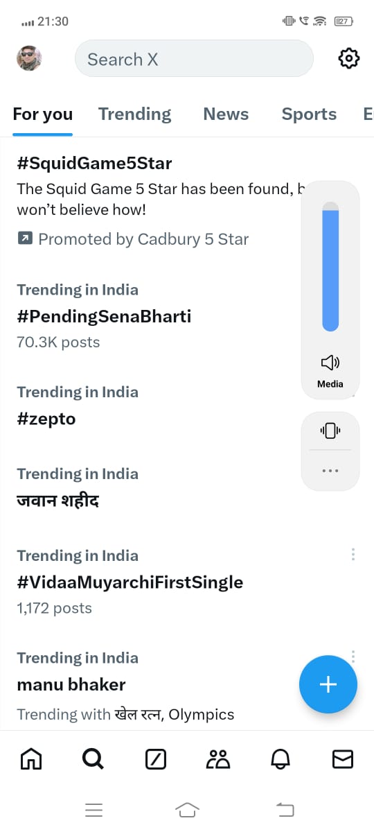 70k से अधिक ट्वीट्स इस बात का सबूत हैं कि देश का युवा #PendingSenaBharti के कारण टूटे सपनों और बर्बाद भविष्य से जूझ रहा है। सरकार कब तक इन 1.5 लाख युवाओं की अनदेखी करेगी? उनकी मेहनत और उम्मीदों का सम्मान कब मिलेगा?
#PendingSenaBharti
<a href="/adgpi/">ADG PI - INDIAN ARMY</a> <a href="/narendramodi/">Narendra Modi</a> <a href="/rajnathsingh/">Rajnath Singh</a> <a href="/PMOIndia/">PMO India</a>