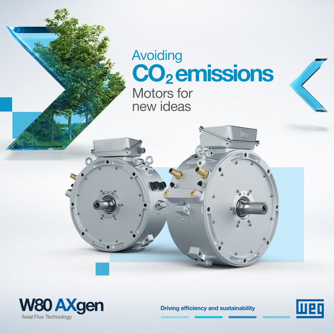 weg_usa's tweet photo. Welcome to a compact way of thinking big. A solution designed to create opportunities for today’s challenges and those that are yet to come..
Learn more about the W80 AXgen at https://t.co/r2xndBFixQ
#WEG #AxialFluxMotor #W80AXGen #AvoidingCO2 #W80 #AxialFlux https://t.co/dqB1RuTkKR