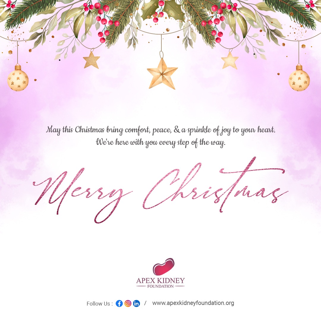 Merry Christmas from Apex Kidney Foundation!🎅
🌟 May your holidays sparkle with moments of joy and may the New Year bring health and happiness to you and your loved ones. #festiveseason #chrismas #apexkidneyfoundation