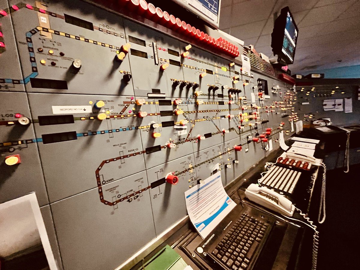 Picture of the 1980s Cambridge Signal box panel near Bedford Level Crossing, Ely
